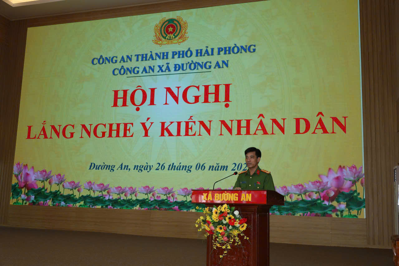 Công an xã Đường An tổ chức hội nghị “Lắng nghe ý kiến Nhân dân” năm 2026